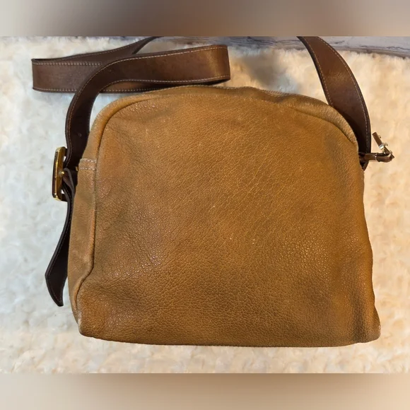 Authentic Loewe *Vintage* Tan Crossbody Bag with Suede Finish - Picture 5 of 12
